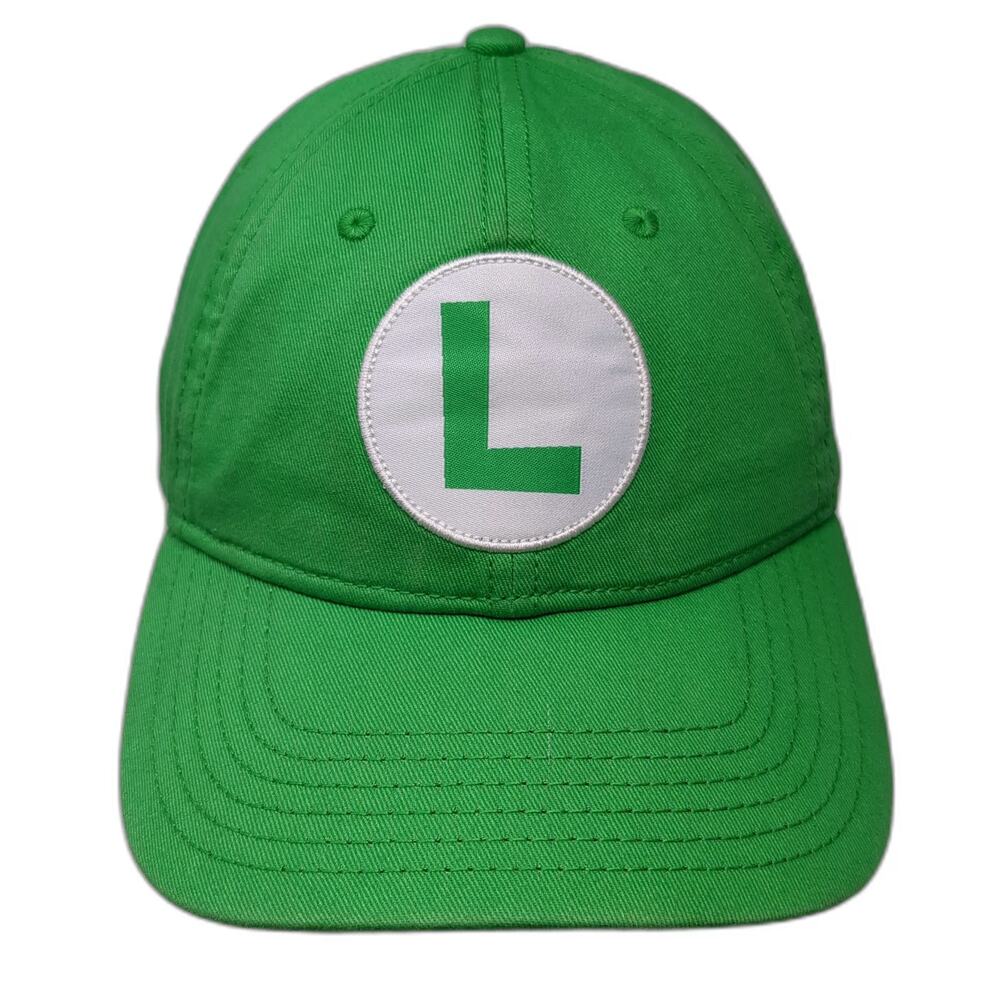 Sportige Luigi Super Mario Hat Green Snapback One Size Cotton Character Print
